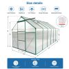 6x12 FT Polycarbonate Greenhouse Raised Base and Anchor Aluminum Heavy Duty Walk-in Greenhouses for Outdoor Backyard in All Season