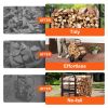 VEVOR Firewood Log Cart, 250 lbs Load Capacity, Outdoor and Indoor Wood Rack Storage Mover with Pneumatic Rubber Wheels, Heavy Duty Steel Dolly Hauler