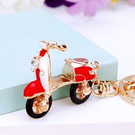 Creative Water Drill Electric Bicycle Car Key Ring (Color: Red)