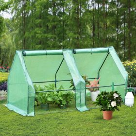 Outoodor mini greenhouse helps to protect plants;   Open Conservatory; XH (Open Conservatory/color: Square-green)