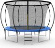 Simple Deluxe Recreational Trampoline with Enclosure Net 14FT Wind Stakes- Outdoor Trampoline for Kids and Adults Family Happy Time