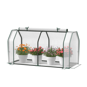 Outdoor Lawn & Garden Mini Greenhouse For Flower Pots Plants (Size: 47.5" x 21.5" x 24", Color: As pic show)