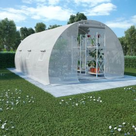 Greenhouse145.3 ft² 177.2"x118.1"x78.7" (Color: White)