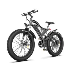 New Pattern Electric Bike Fat Tire With Removable Lithium Battery for Adults (motor: 750w, Color: Black)