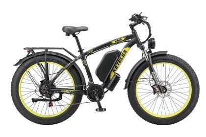 K800 Fat E-Bike (Color: black and yellow)