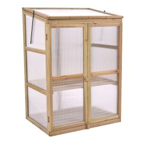 30 x 22 x 43 Inch Garden Portable Wooden Greenhouse (Color: as show)