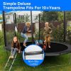 Simple Deluxe Trampoline for Kids with Safety Enclosure Net 14FT Wind Stakes Simple Deluxe 400LBS Weight Capacity Outdoor Backyards Trampolines with N