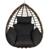 Egg Chair Cushion Hanging Basket Seat Cushion Thicken Soft Egg Swing Chair Pad Hanging Egg Chair Cushion with Headrest