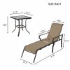 3 Pack Patio Lounge Chair, Outdoor Chaise Lounge with 5 Adjustable Backrest, Sturdy Steel Frame, Sunbathing Recliner, Beach Chair