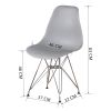 Set of 4 Modern Style Dining Chair, Shell Lounge Plastic Chair for Kitchen, Dining, Bedroom