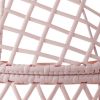 Outdoor Wicker Fixed Egg Chair with Cream Cushions