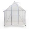 6x8 FT Polycarbonate Greenhouse, Outdoor Walk-in Green House with Vent Window, Hinged Door, Rain Gutter