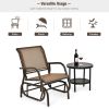 Outdoor Single Swing Glider Rocking Chair with Armrest