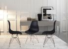 Set of 4 Modern Style Dining Chair, Shell Lounge Plastic Chair for Kitchen, Dining, Bedroom