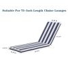 2PCS Set Outdoor Lounge Chair Cushion Replacement Patio Funiture Seat Cushion Chaise Lounge Cushion