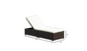 Protivin Reclining Chaise Lounge with Cushion